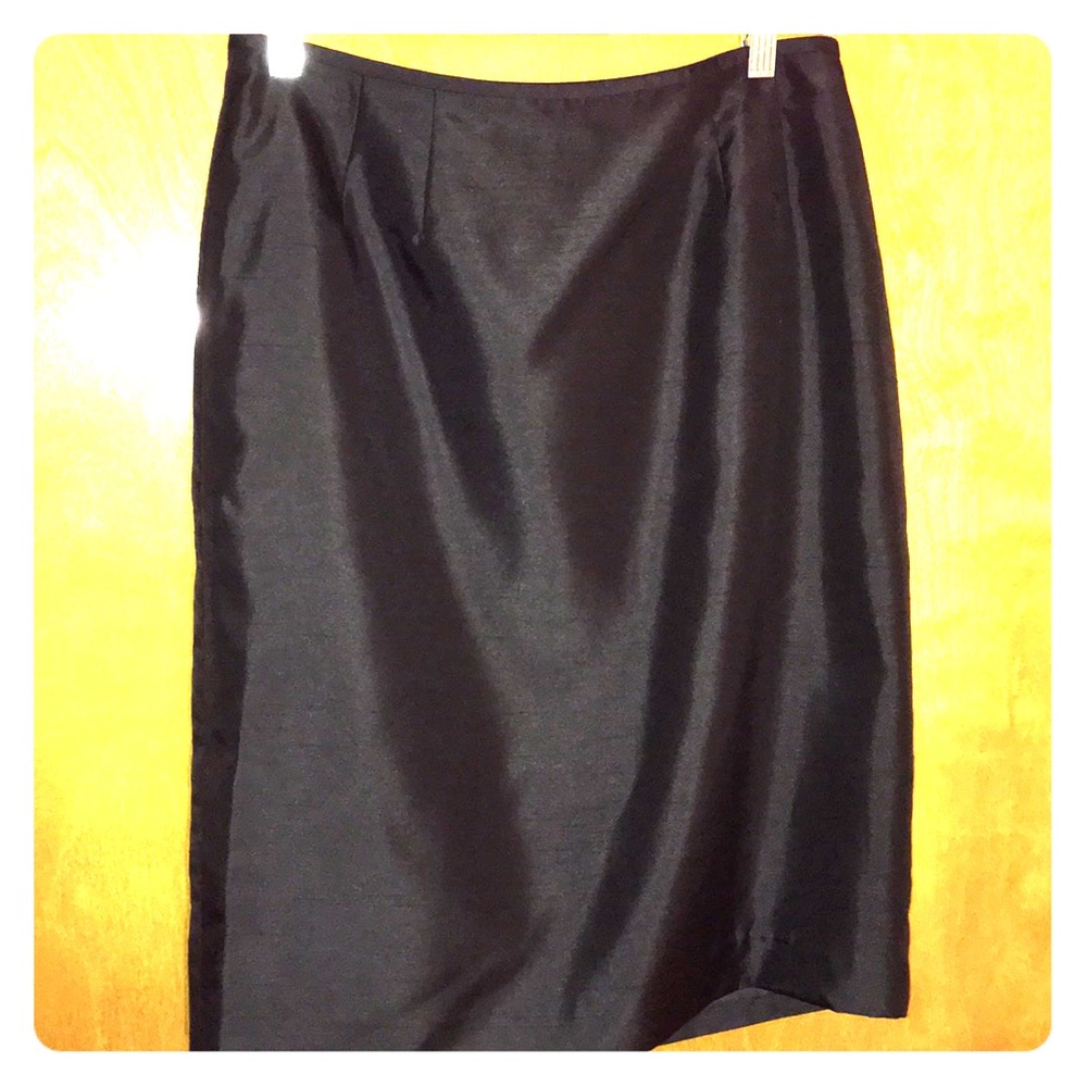 NWT Shiny Black Skirt by KASPER